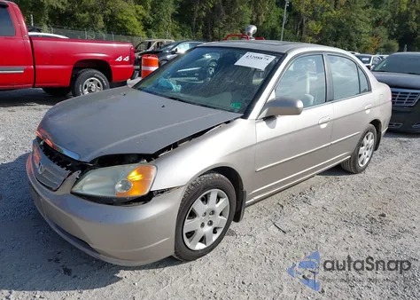 2001 Honda Civic Ex z USA, uszkodzony, nr VIN 1HGES26701L047885